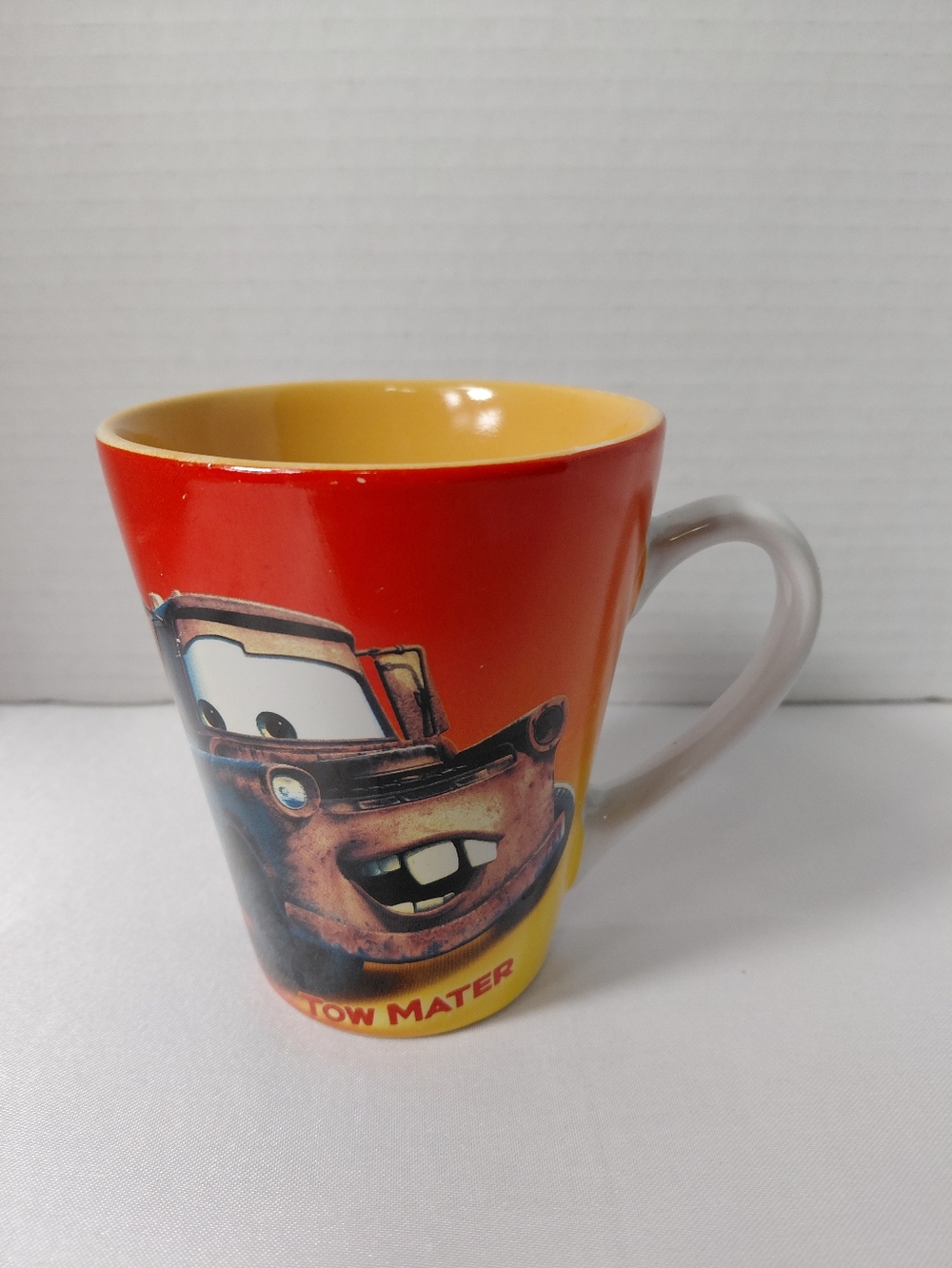 Disney Pixar Cars Tow Mater Ceramic Mug - Red & Yellow